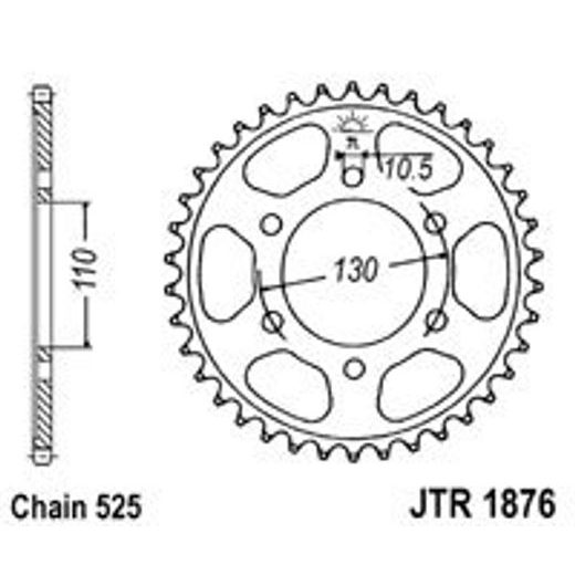 REŤAZOVÁ ROZETA JT JTR 1876-45 45 ZUBOV,525