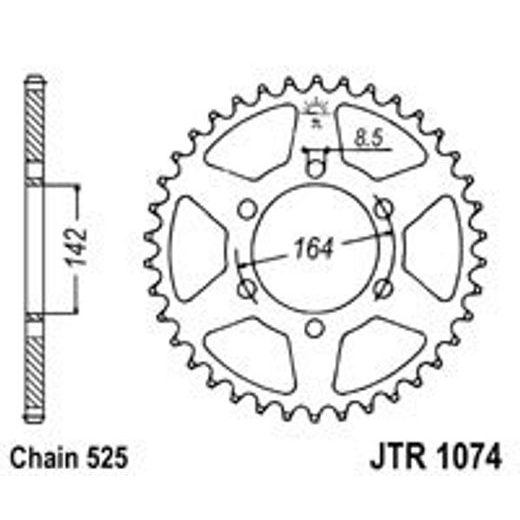 REŤAZOVÁ ROZETA JT JTR 1074-44 44 ZUBOV,525