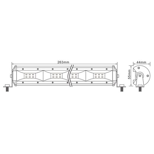 SHARK LED LIGHT BAR 10.5" 24W 2400LM