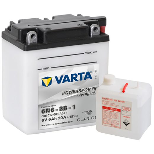 VARTA 6V/6AH MOTO FRESHPACK (6N6-3B-1)