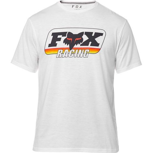 FOX THROWBACK SS TECH TEE, OPTIC WHITE, LFS18F