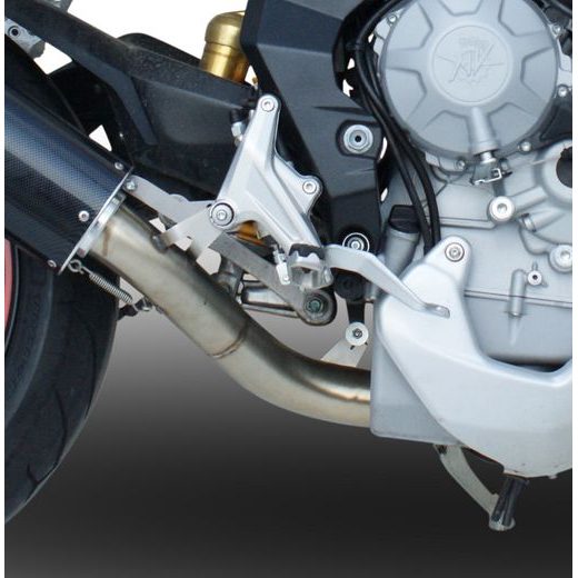 SLIP-ON EXHAUST GPR ALBUS MV.6.CAT.ALB WHITE GLOSSY INCLUDING REMOVABLE DB KILLER, LINK PIPE AND CATALYST