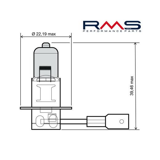 ŽIAROVKA RMS 246510040 12V 55W, H3 MODRÁ