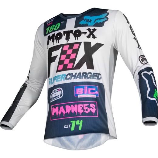 FOX 180 CZAR JERSEY, LIGHT GREY MX19