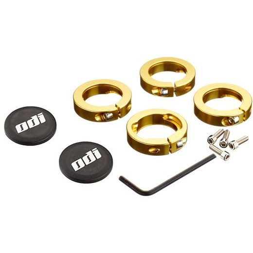 ODI GRIPS SET LOCK JAW CLAMPS W/SNAP CAPS - GOLD