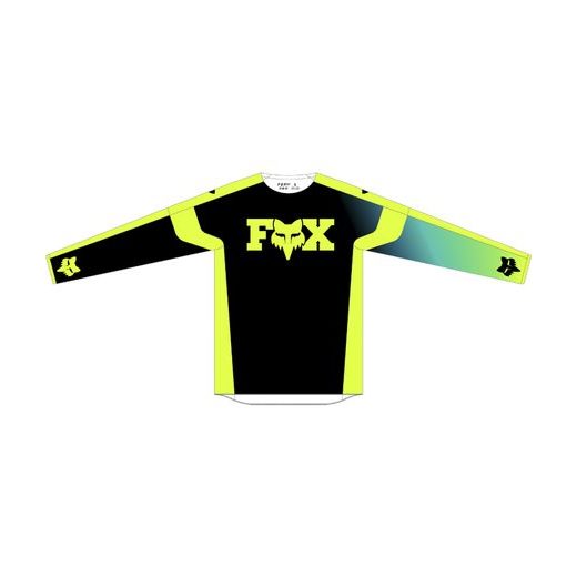 FOX 360 STREAK JERSEY - BLACK/YELLOW MX24