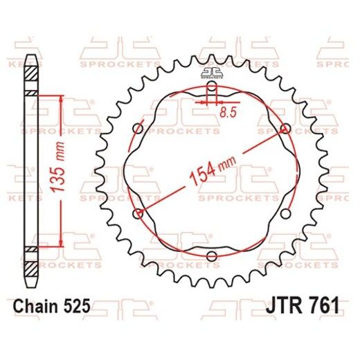 REŤAZOVÁ ROZETA JT JTR 761-43 43 ZUBOV,525