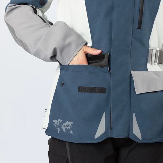 WOMEN'S LAMINATED JACKET IXS VENTURE-STX 1.0 X2-011605 BLUE-LIGHT GREY D2XL