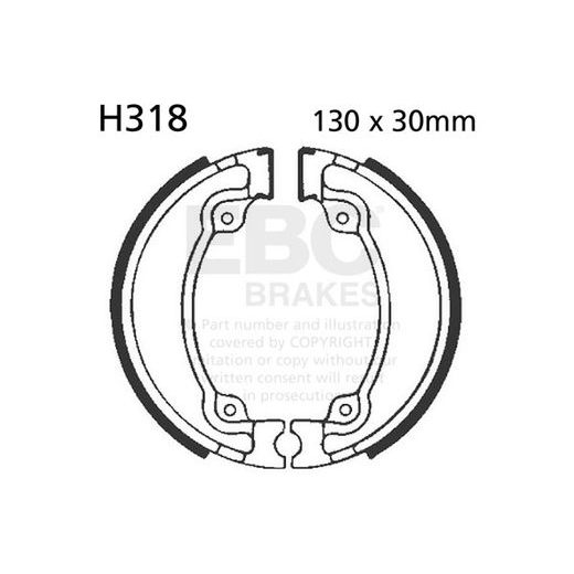 BRZDOVÉ ČEĽUSTE -SADA EBC H318 VRÁTANE PRUŽÍN