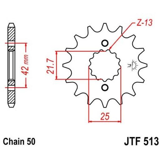 REŤAZOVÉ KOLIEČKO JT JTF 513-13 13 ZUBOV,530