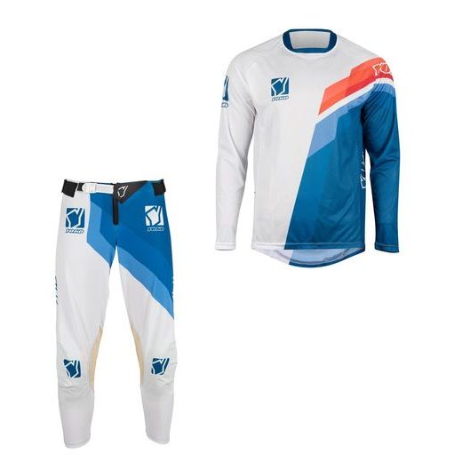 SET OF MX PANTS AND MX JERSEY YOKO VIILEE WHITE/BLUE; WHITE/BLUE/FIRE 38 (XXL)