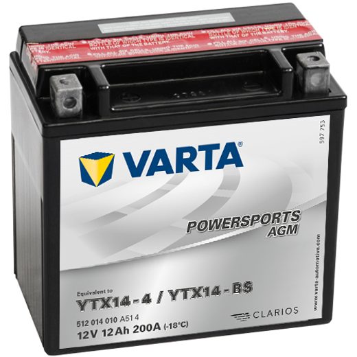 VARTA 12V/12AH - MOTO LF (YTX14-4/YTX14-BS)