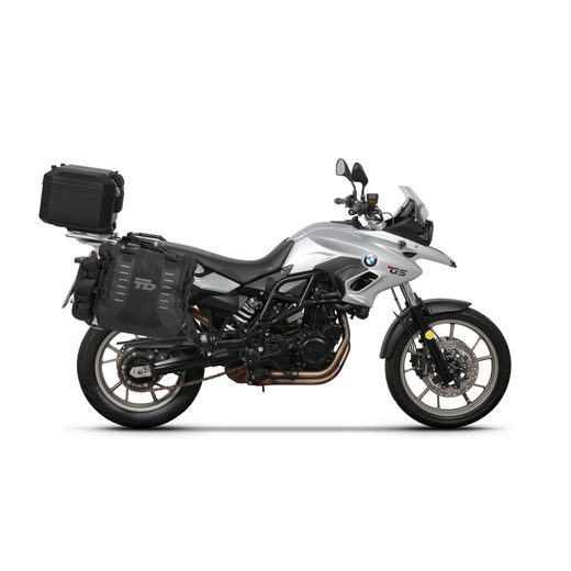 COMPLETE SET OF SHAD TERRA TR40 ADVENTURE SADDLEBAGS AND SHAD TERRA BLACK ALUMINIUM 55L TOPCASE, INCLUDING MOUNTING KIT SHAD BMW F 650 GS/ F 700 GS/ F 800 GS