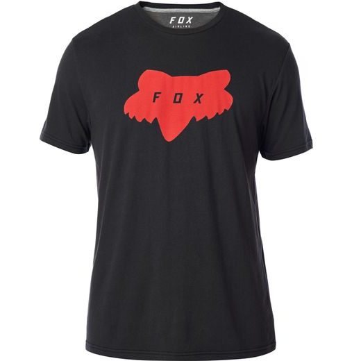 FOX TRADED SS AIRLINE TEE, BLACK/GREY, LFS18F