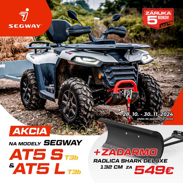 Akcia - Radlica na odhŕňanie snehu Zadarmo ku štvorkolkám SEGWAY AT5 L T3b a AT5 S T3b!!!