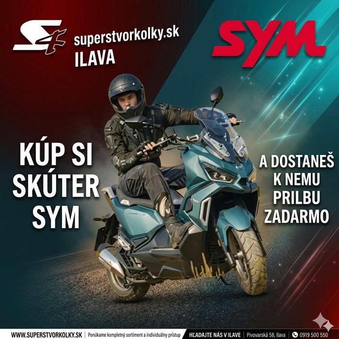 Kúp si skúter SYM a dostaneš k nemu prilbu Zadarmo!!