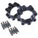 REAR WHEEL SPACERS POLYAMIDE BLACK - 45MM Ø115 - Ø110