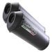 DUAL SLIP-ON EXHAUST GPR GHISA Y.61.GHI MATTE BLACK INCLUDING REMOVABLE DB KILLERS AND LINK PIPES
