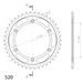 REŤAZOVÁ SADA D.I.D CHAIN - STRIEBORNÝ CHAIN 520 ZVM-X, X-RING (X, NX, QX, XS), CHK FRONT SPROCKET SUPERSPROX, CHK REAR SPROCKET SUPERSPROX PRE KAWASAKI KLX 250 (S) 2006-2015