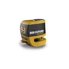 ZÁMOK KOTÚČOVÉ BRZDY OXFORD MICRO XA5 ALARM ŽLTÝ