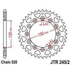 Reťazová rozeta JT JTR 245/2-45 45T, 520