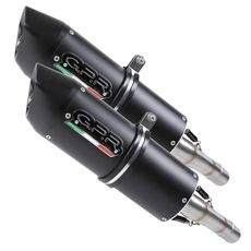 DUAL SLIP-ON EXHAUST GPR FURORE A.12.FUNE MATTE BLACK INCLUDING REMOVABLE DB KILLERS AND LINK PIPES