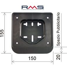 DRŽIAK REGISTRAČNEJ ZNAČKY RMS 142700040 PRE MOTORKY A SKÚTRE