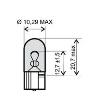 LAMP RMS 246510261 12V 3W T10 BIELA