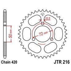 Reťazová rozeta JT JTR 216-36 36T, 420