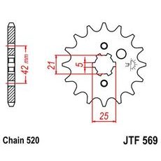 REŤAZOVÉ KOLIEČKO JT JTF 569-18 18T, 520