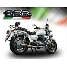 DVOJITÁ KONCOVKA VÝFUKU SLIP - ON GPR VINTACONE GU.58.03.CAT.VIC BRUSHED STAINLESS STEEL PRE MOTO GUZZI CALIFORNIA 1100 2003-2005