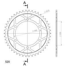 REŤAZOVÁ ROZETA SUPERSPROX RFE-855:46-BLK ČIERNA 46T, 520