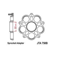UNÁŠAČ ROZETY JT JTA 750B-RED ČERVENÁ