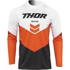 JUNIOR SECTOR CHEV CHARCOAL/RED ORANGE JERSEY
