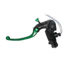 CLUTCH MASTER CYLINDER READY TO BRAKE ACCOSSATO 16X18 WITH GREEN FOLDING LEVER (NUT + LEVER)