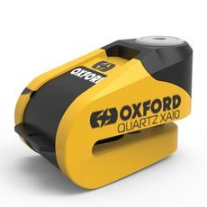 ZÁMOK KOTÚČOVÉ BRZDY OXFORDU QUARTZ ALARM XA10 ŽLTÝ