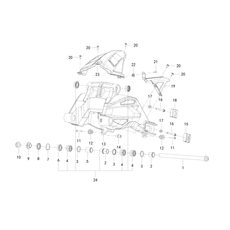 REAR SWINGING ARM ASSY.
