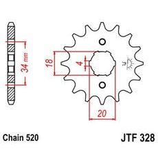 REŤAZOVÉ KOLIEČKO JT JTF 328-15 15T, 520