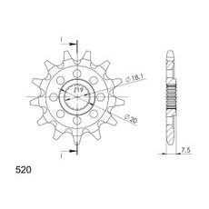 REŤAZOVÉ KOLIEČKO SUPERSPROX CST-326:12 12T, 520