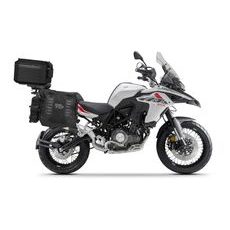SET OF SHAD TERRA TR40 ADVENTURE SADDLEBAGS AND SHAD TERRA ALUMINIUM TOP CASE TR55 PURE BLACK, INCLUDING MOUNTING KIT SHAD BENELLI TRK 502X