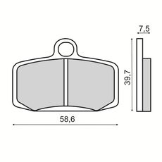 BRZDOVÉ OBLOŽENIE RMS 225103543 PREDNÉ