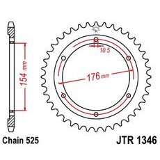 REŤAZOVÁ ROZETA JT JTR 1346-44 44T, 525