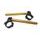 Aluminium-forged clip-ons ACCOSSATO CP003 with metal clamp composed of 2 half-rings 10 degrees inclination, gold