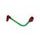 Lever guard ACCOSSATO with green hose and joint left, aluminium