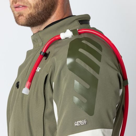 LAMINATED JACKET IXS VENTURE-STX 1.0 X2-011405 LIGHT GREY-OLIVE K2XL