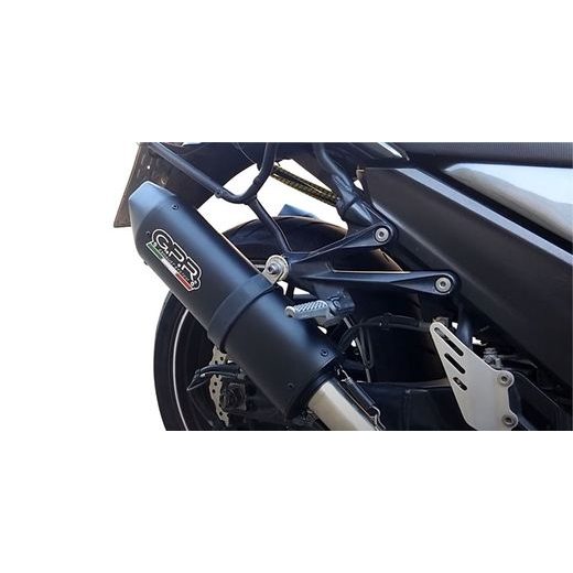 DVOJITÁ KONCOVKA VÝFUKU SLIP - ON GPR FURORE NERO K.148.CAT.FUNE MATTE BLACK INCLUDING REMOVABLE DB KILLERS, LINK PIPES AND CATALYSTS