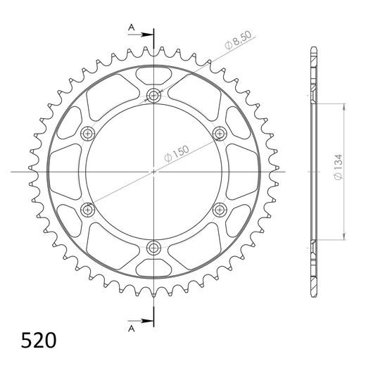 REŤAZOVÁ SADA EK - STRIEBORNÝ CHAIN 520 SRX, X-RING (X, NX, QX, XS), CHK FRONT SPROCKET SUPERSPROX, CHK REAR SPROCKET SUPERSPROX PRE KAWASAKI KX 500 1987-2004