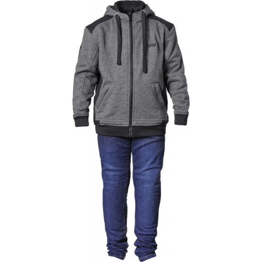 KEVLAROVÉ MIKINY GMS GRIZZLY JUNIOR ZG51800 ČIERNO-ŠEDÁ 140