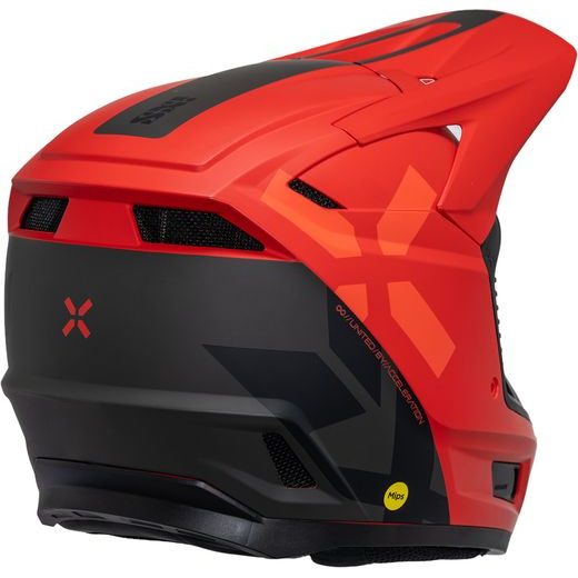 MOTOKROSOVÁ PRILBA IXS TRIGGER MX 1.0 GRAPHIC MIPS X1-530206 MATT RED-BLACK 2XL