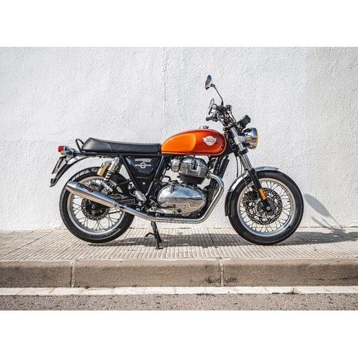 DVOJITÁ KONCOVKA VÝFUKU SLIP - ON GPR ULTRACONE E4.ROY.6.CAT.ULTRA BRUSHED STAINLESS STEEL PRE ROYAL ENFIELD INTERCEPTOR 650 2019-2020